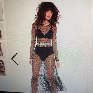 Nasty Gal Festival Long Mesh Dress